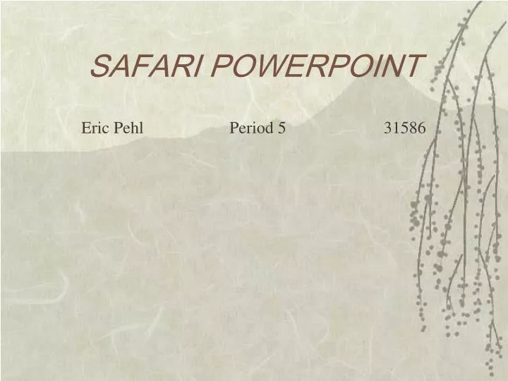 safari powerpoint