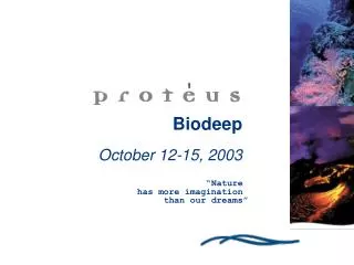 Biodeep October 12-15, 2003