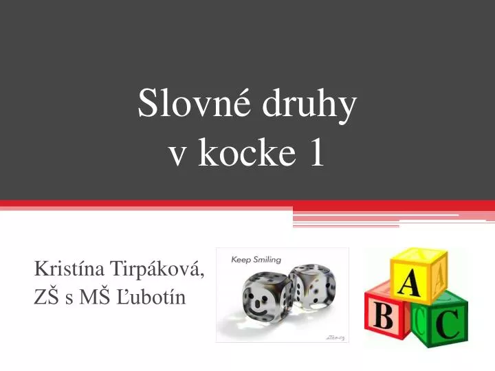 slovn druhy v kocke 1