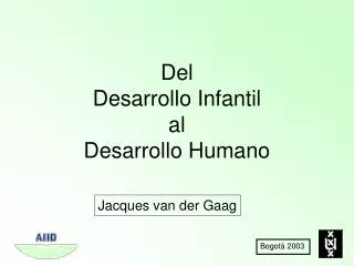 del desarrollo infantil al desarrollo humano