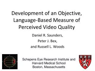 Development of an Objective, Language-Based Measure of Perceived Video Quality