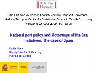 National port policy and Motorways of the Sea Initiatives: The case of Spain