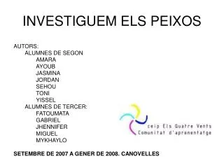 investiguem els peixos