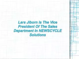 About Lars Jiborn