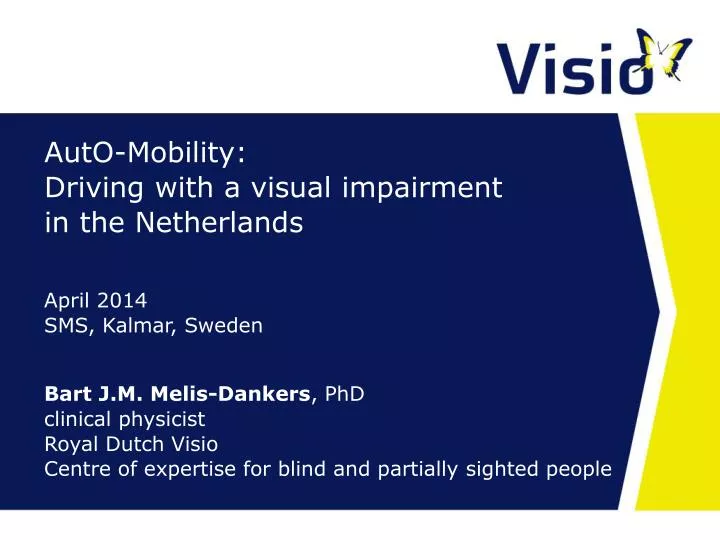 auto mobility driving with a visual impairment in the netherlands