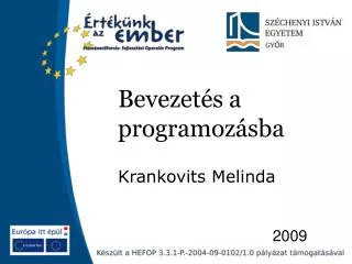 bevezet s a programoz sba