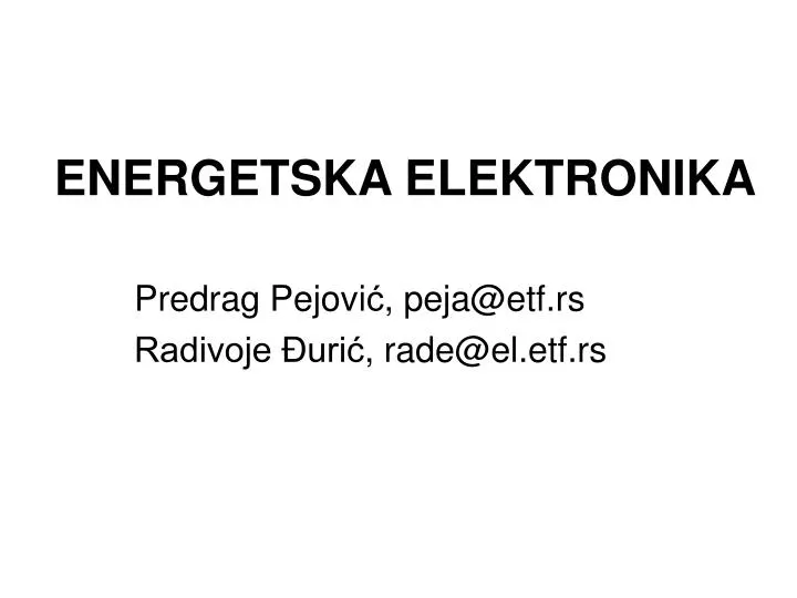 energetska elektronika
