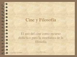 cine y filosof a