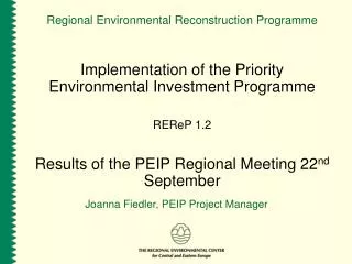 Regional Environmental Reconstruction Programme