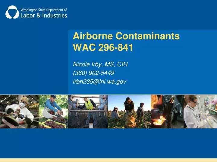 airborne contaminants wac 296 841