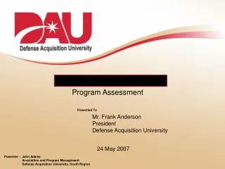 Program Assessment