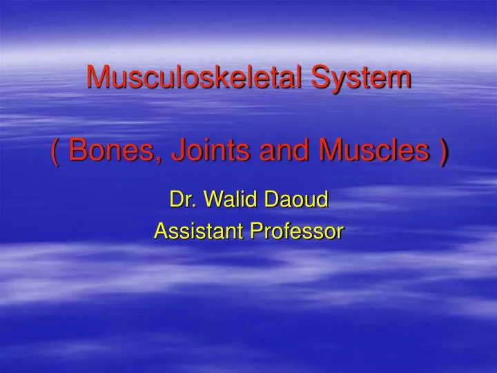 musculoskeletal system bones joints and muscles