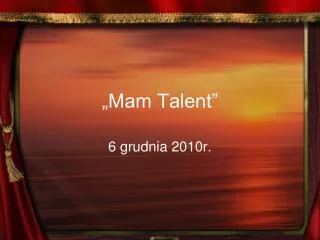 mam talent