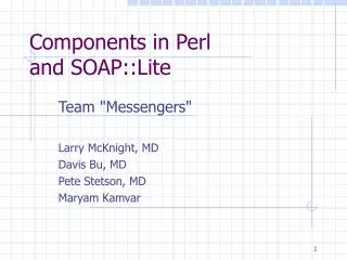 Components in Perl and SOAP::Lite
