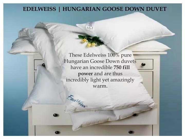 edelweiss hungarian goose down duvet