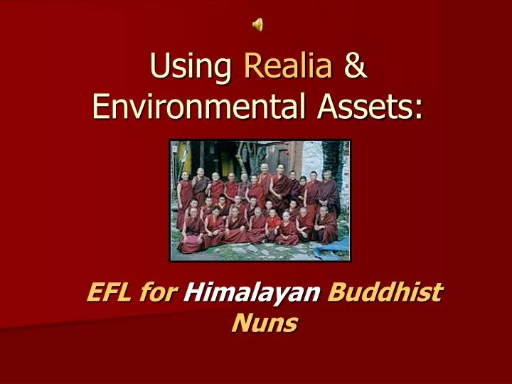 using realia environmental assets