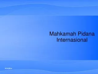 mahkamah pidana internasional