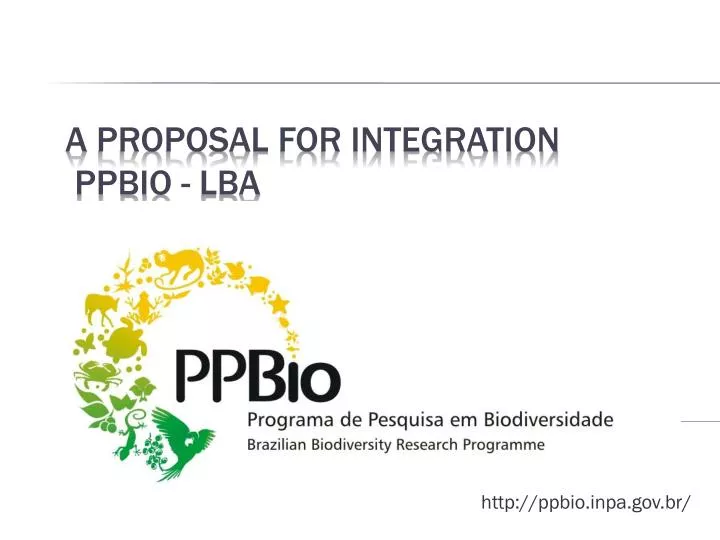 a proposal for integration ppbio lba