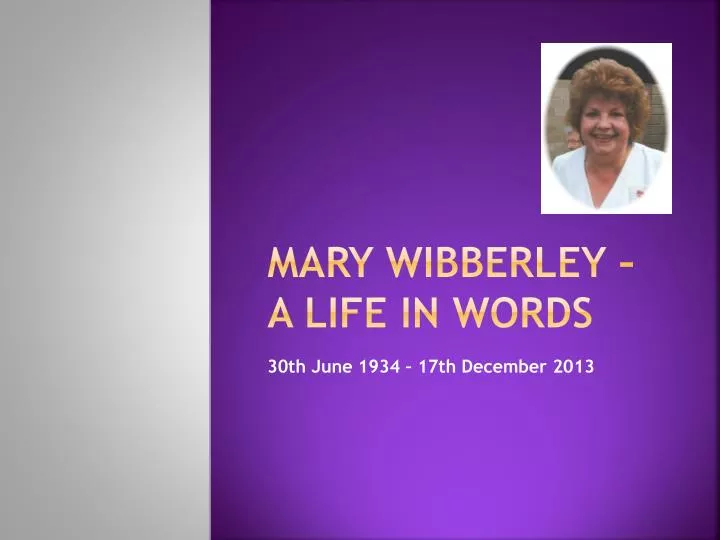 mary wibberley a life in words