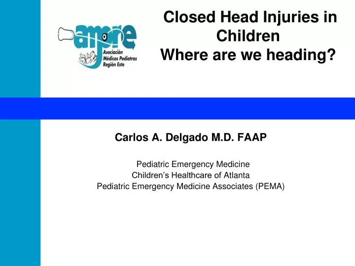 closed head injuries in children where are we heading