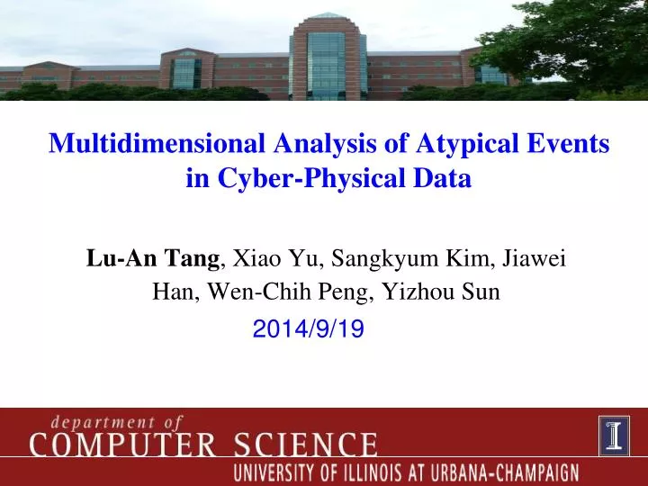 multidimensional analysis of atypical events in cyber physical data