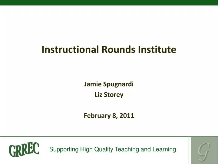 instructional rounds institute