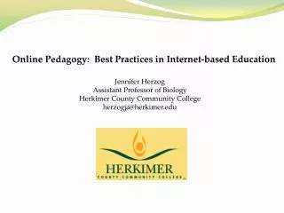 Online Pedagogy: Best Practices in Internet-based Education