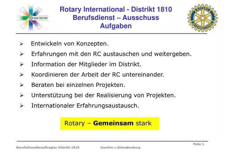 rotary international distrikt 1810 berufsdienst ausschuss aufgaben