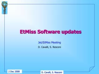 EtMiss Software updates
