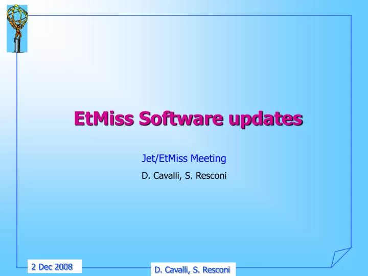 etmiss software updates