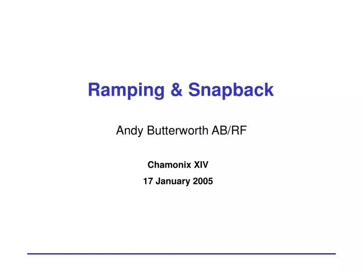 ramping snapback