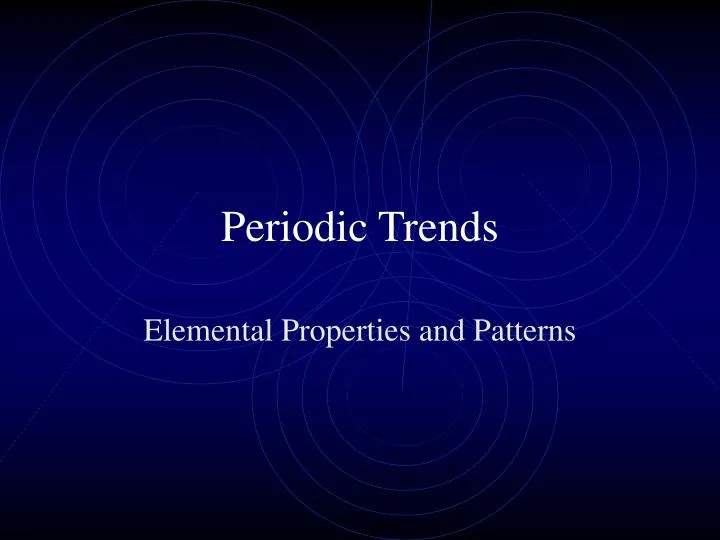 periodic trends