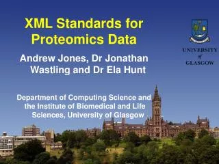 XML Standards for Proteomics Data