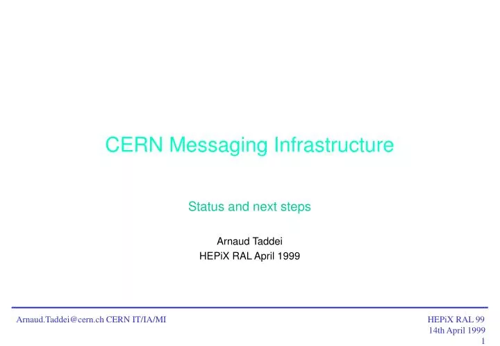 cern messaging infrastructure