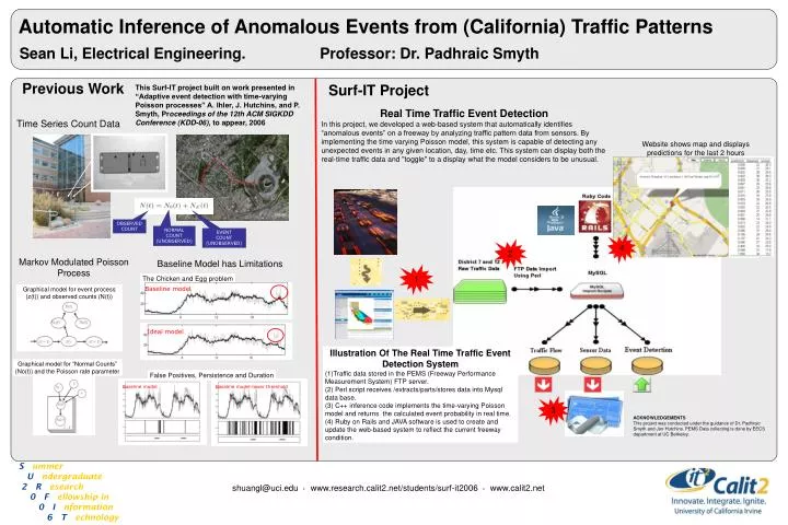 automatic inference of anomalous events from california traffic patterns