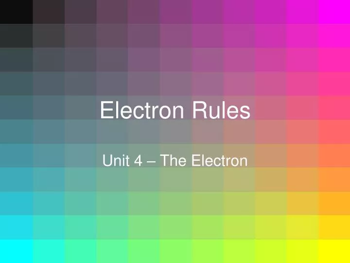 electron rules
