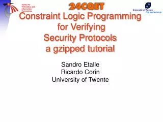 Constraint Logic Programming for Verifying Security Protocols a gzipped tutorial