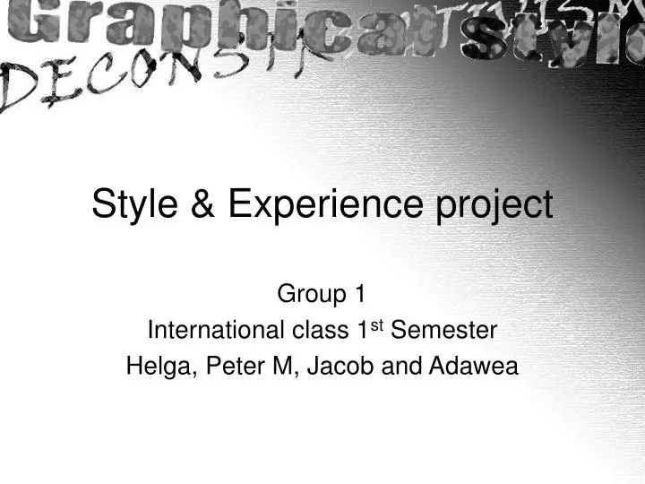 style experience project