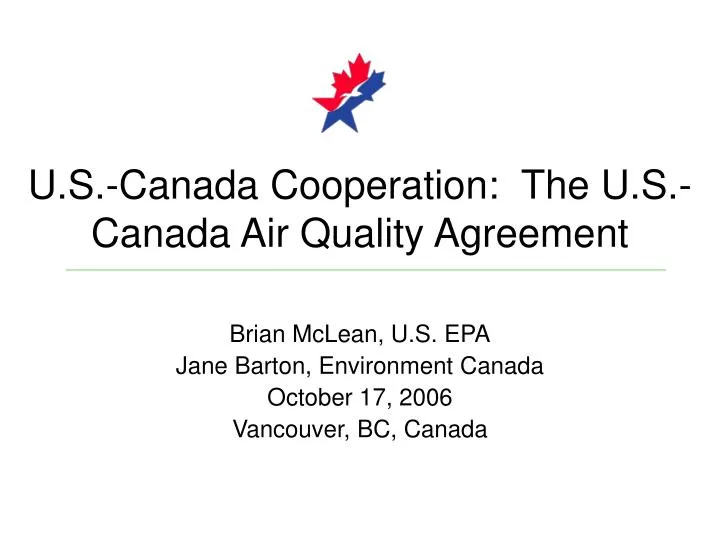 u s canada cooperation the u s canada air quality agreement