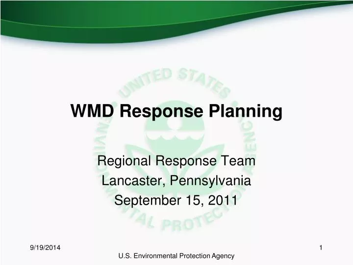 wmd response planning