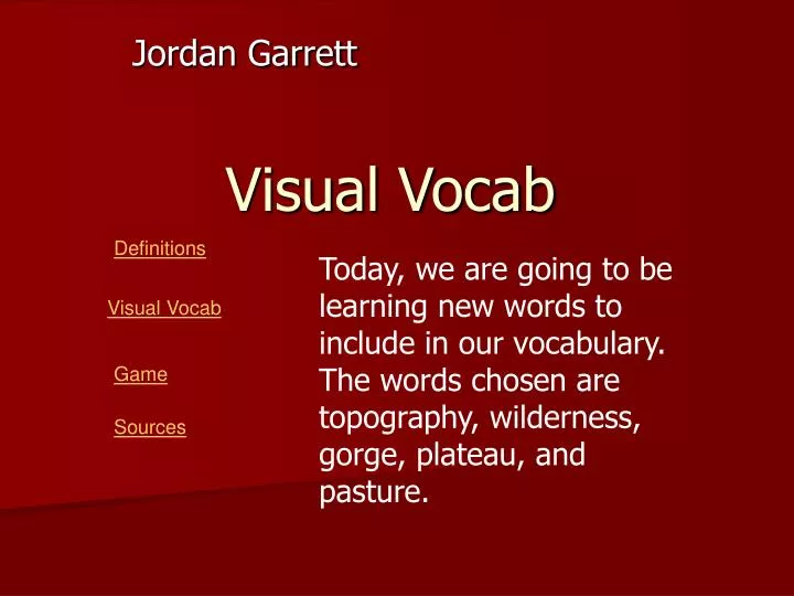 visual vocab