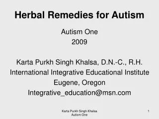 Herbal Remedies for Autism