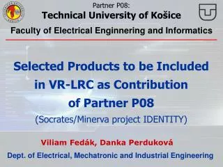Dept. of Electrical , Mechatronic and Industrial Engineering