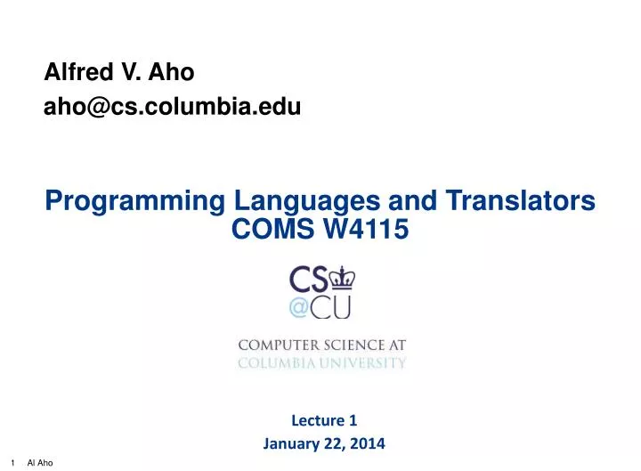 programming languages and translators coms w4115