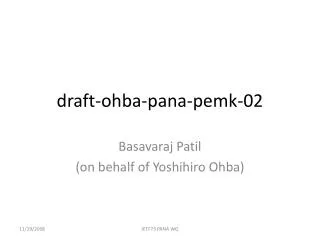 draft-ohba-pana-pemk-02