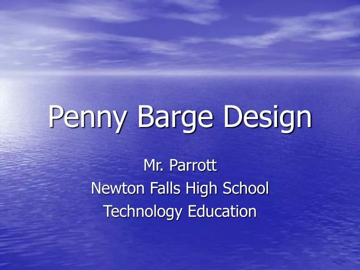penny barge design