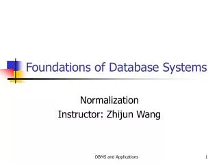 Foundations of Database Systems