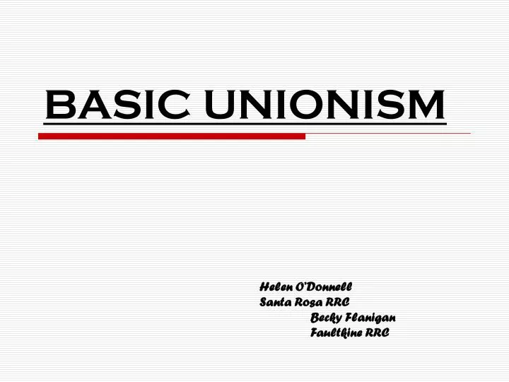 basic unionism