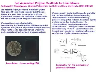 Self Assembled Polymer Scaffolds for Liver Mimics
