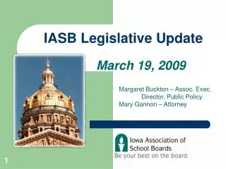 IASB Legislative Update